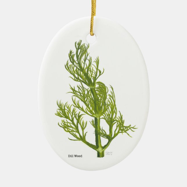 Dill Art Ceramic Ornament (Front)