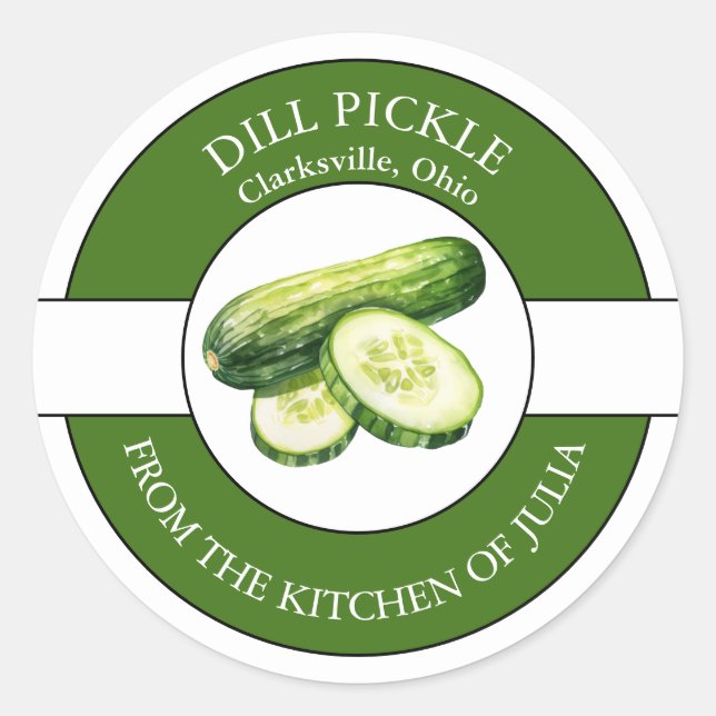 Dill Cucumber Pickle Label (Front)