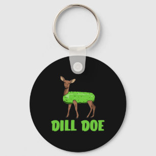 Dill Doe Funny Adult Humour Funny Nature Deer Redn Keychain
