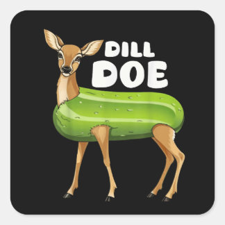dill doe square sticker