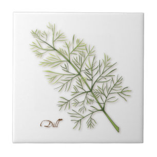 Dill Herb Ceramic Tile
