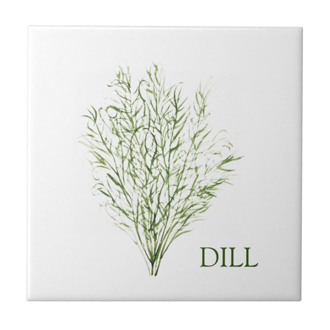 Dill Herb Greenery Kitchen Culinary Green Plant  Tile (Front)
