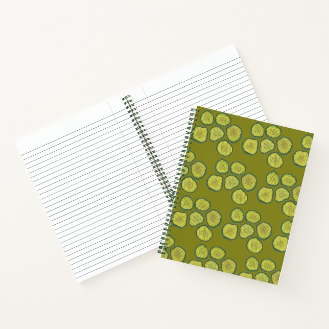 Dill Pickle Chips Crunchy Green Kosher Pickle Food Notebook (Inside)