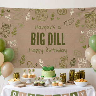Dill Pickle Faux Kraft Birthday Banner