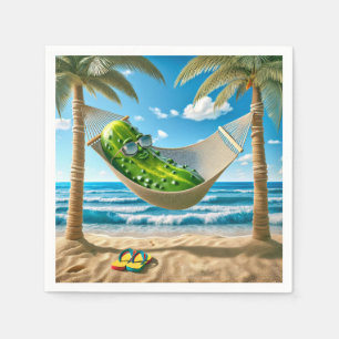 Dill Pickle In a Tropical Hammock Napkin