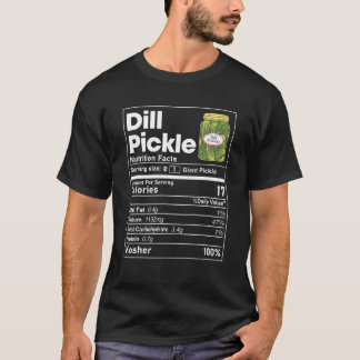 Dill Pickle Nutrition Facts Matching Jewish Kosher T-Shirt