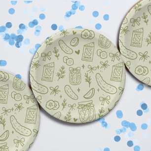 Dill Pickle Paper Plate
