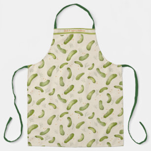 Dill Pickle Pattern All-Over Print Apron