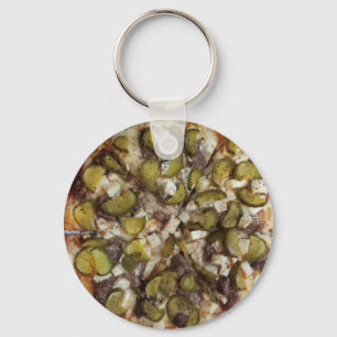 Dill Pickle Pizza Keychain