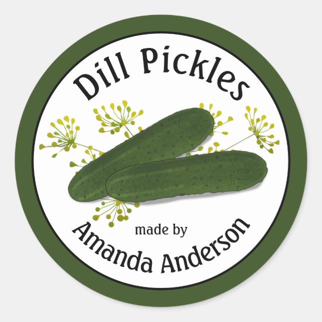 Dill Pickles 1.5"  Classic Round Sticker (Front)
