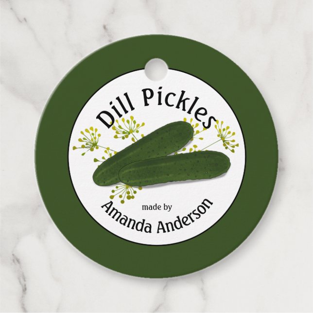 Dill Pickles Favour Tags (Front)