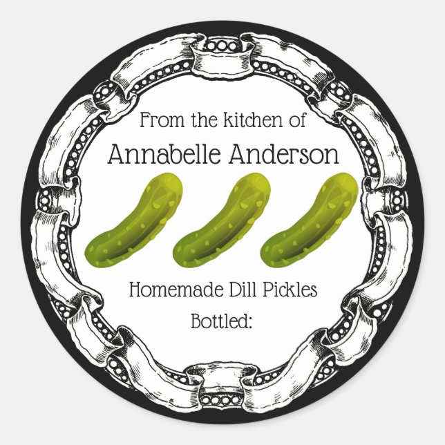 Dill Pickles Label Personalize (Front)