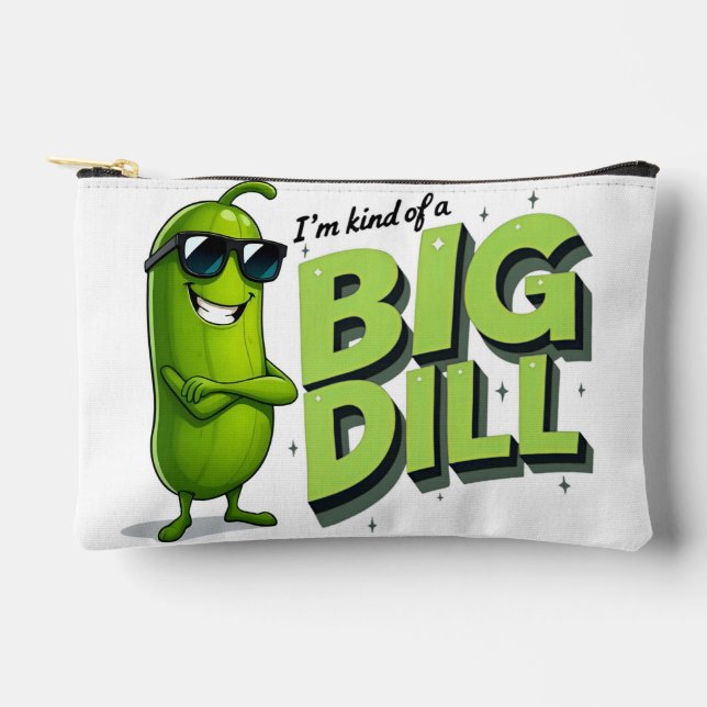 Dill Pickles Lovers Gift - Funny Cartoon Designs Accessory Pouch (Front)