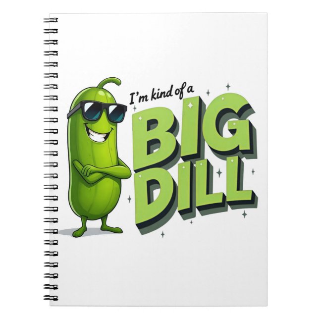 Dill Pickles Lovers Gift - Funny Cartoon Designs Notebook (Front)