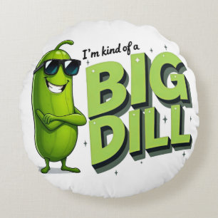 Dill Pickles Lovers Gift - Funny Cartoon Designs Round Pillow