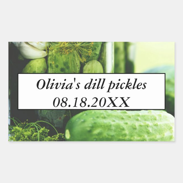 Dill Pickles Mason Jars Cucumbers Homemade Food Sticker (Front)