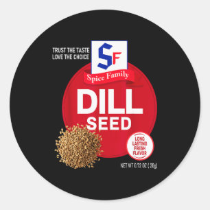 Dill Seed Halloween Sce Costume Group Matching Classic Round Sticker
