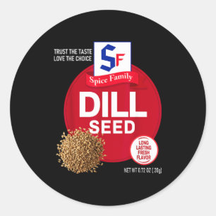 Dill Seed Halloween Sce Costume Group Matching  Classic Round Sticker