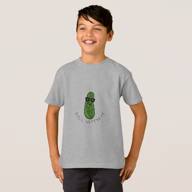 Dill With It Design - Kids' Basic T-Shirt (Front Full)