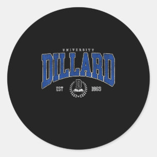 Dillard Institute Of Technology Arch Retro For Men Classic Round Sticker