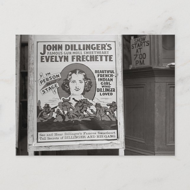 Dillinger's Gun Moll Sweetheart, 1938 Postcard (Front)