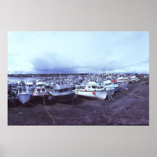 Dillingham Alaska harbour, 1982 before dredging Poster
