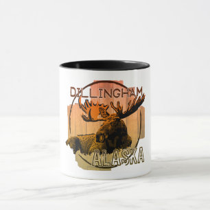 Dillingham Alaska orange moose mug