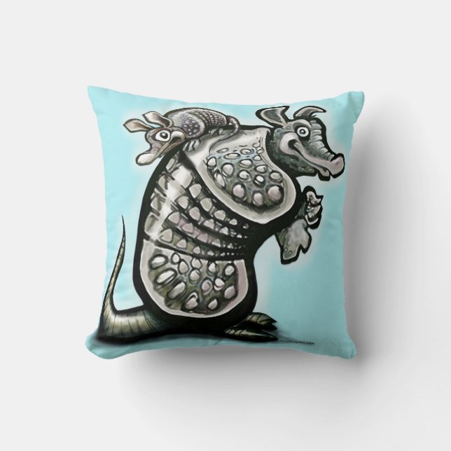 Dillo Dad Throw Pillow (Front)