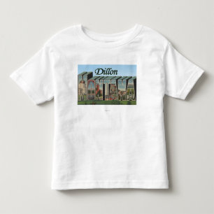 Dillon, Montana - Large Letter Scenes Toddler T-shirt