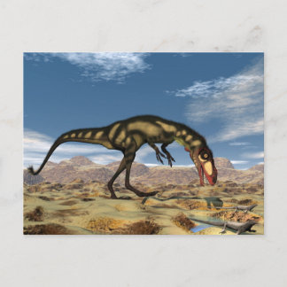Dilong dinosaur - 3D render Postcard
