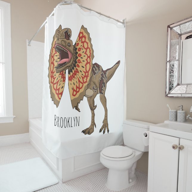 Dilophosaurus cartoon illustration  (In Situ)
