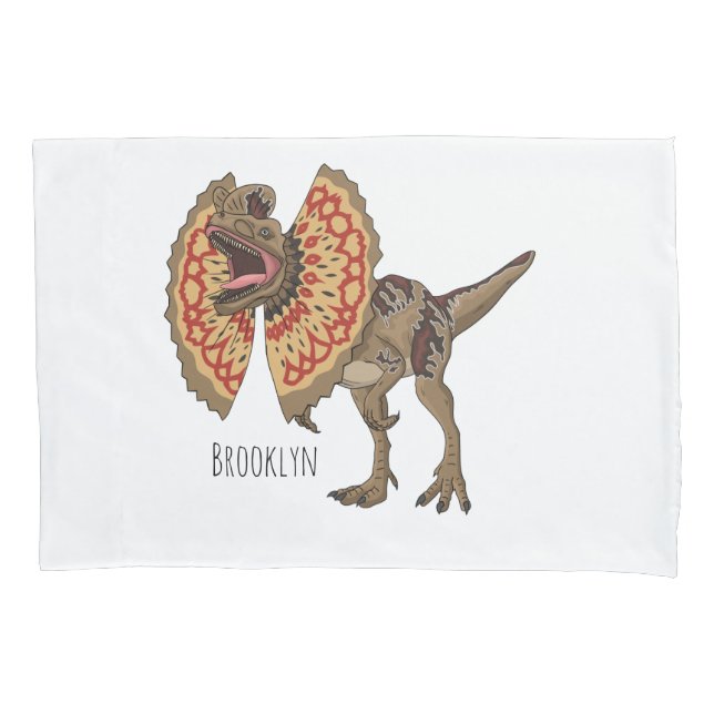 Dilophosaurus cartoon illustration  pillowcase (Front)