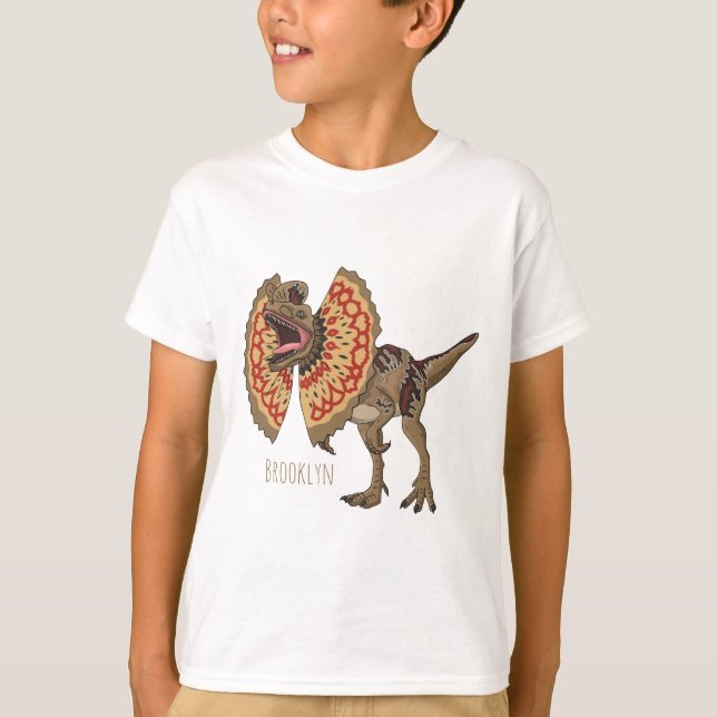 Dilophosaurus cartoon illustration  T-Shirt (Front)