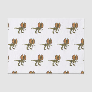 Dilophosaurus cartoon illustration tissue paper