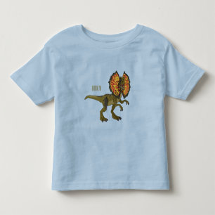 Dilophosaurus cartoon illustration toddler t-shirt