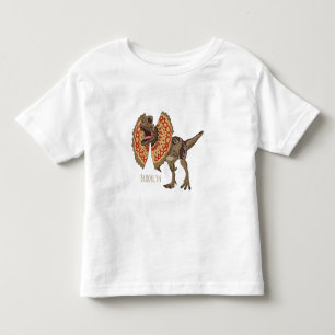 Dilophosaurus cartoon illustration toddler t-shirt