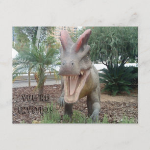 Dilophosaurus Dinosaur Invitation