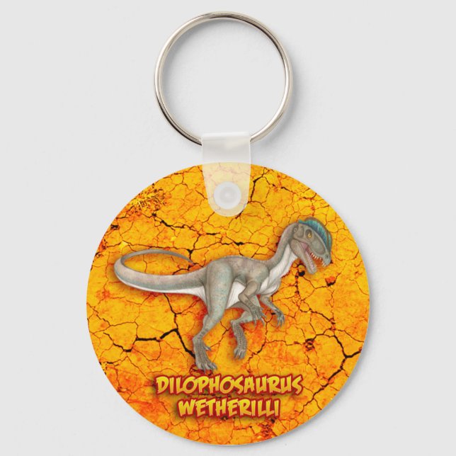 Dilophosaurus Keychain (Front)