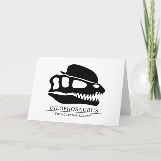 Dilophosaurus Skull Card (Front)