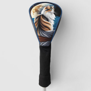 Dilute Calico Cat and Desert Moon Golf Head Cover