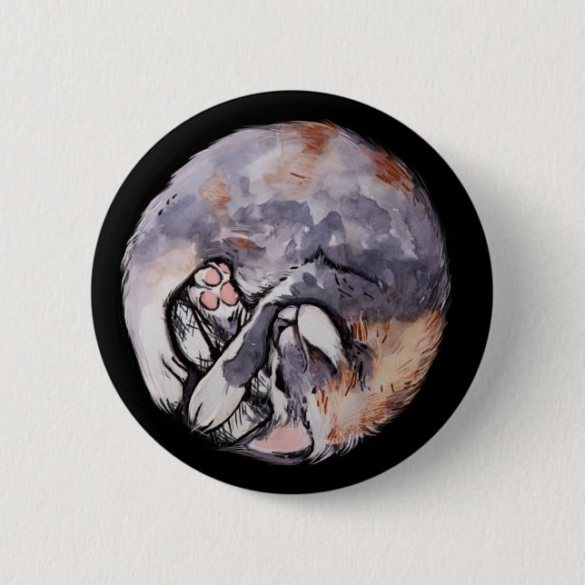 Dilute Calico Cat Cuddle Caturday Cats             2 Inch Round Button (Front)
