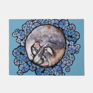 Dilute Calico Cat Cuddles Maine Coon Cats          Doormat