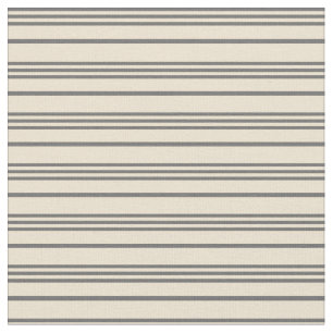 Dim Grey and Beige Lined/Striped Pattern Fabric