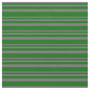 Dim Grey and Dark Green Coloured Stripes Fabric
