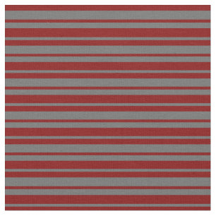 Dim Grey and Maroon Coloured Stripes Fabric