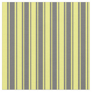 Dim Grey and Yellow Striped/Lined Pattern Fabric