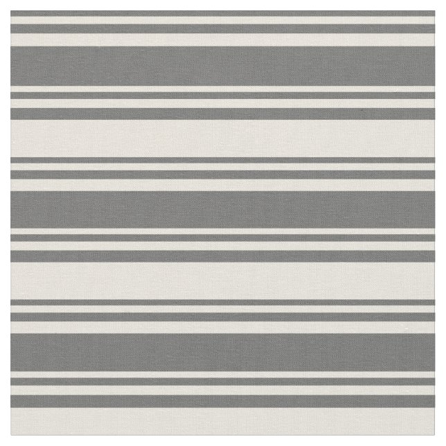 Dim Grey & Beige Coloured Pattern Fabric (Close Up)