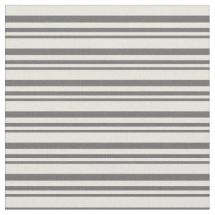 Dim Grey & Beige Coloured Stripes/Lines Pattern Fabric