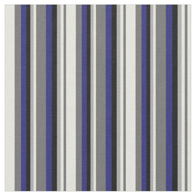 Dim Grey, Beige, Dark Grey, Black & Midnight Blue Fabric (Close Up)