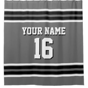 Dim Grey Black White Stripes Sports Jersey